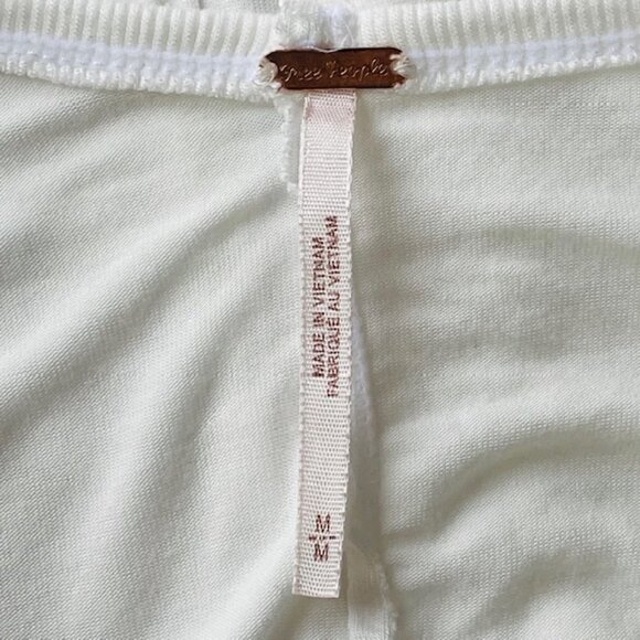 FREE PEOPLE Moonshine White V-Neck Tunic Top - Size Medium - Picture 7 of 9
